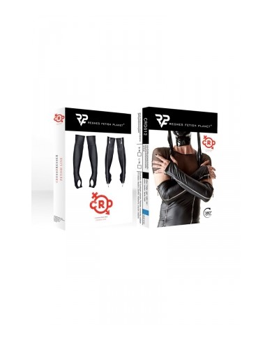 Gants longs en wetlook avec fermetures éclair - Regnes