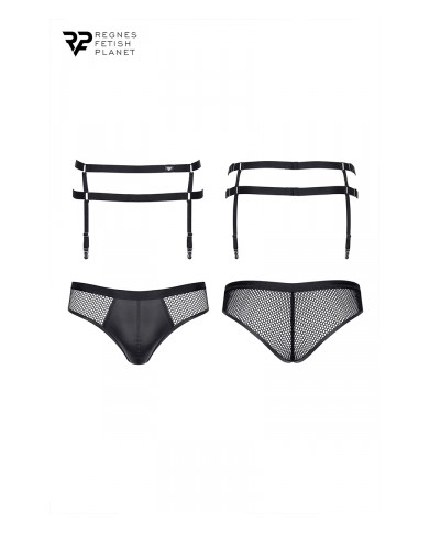 Porte-jarretelles et slip noir - Regnes
