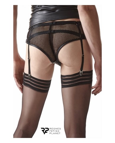 Porte-jarretelles et slip noir - Regnes