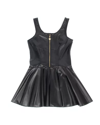 SUBBLIME - 957674 ROBE EN CUIR AVEC FERMETURE ÉCLAIR COEUR NOIR L/XL
