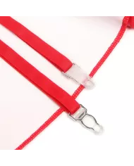 SUBBLIME - 957728 ROBE EN CUIR À FERMETURE ÉCLAIR EN DENTELLE ROUGE S/M