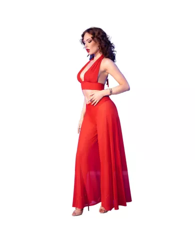 CHILIROSE - CR 4857 ENSEMBLE HAUT ET PANTALON ROUGE TAILLE XL