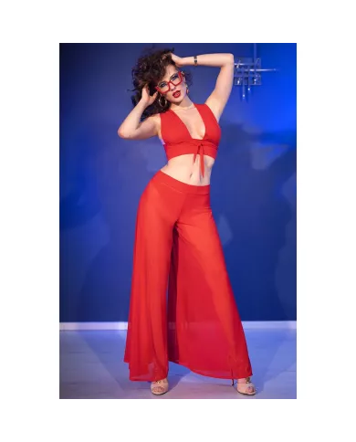 CHILIROSE - CR 4857 ENSEMBLE HAUT ET PANTALON ROUGE TAILLE XL CHILIROSE - CR 4857 ENSEMBLE HAUT ET PANTALON ROUGE TAILLE XL