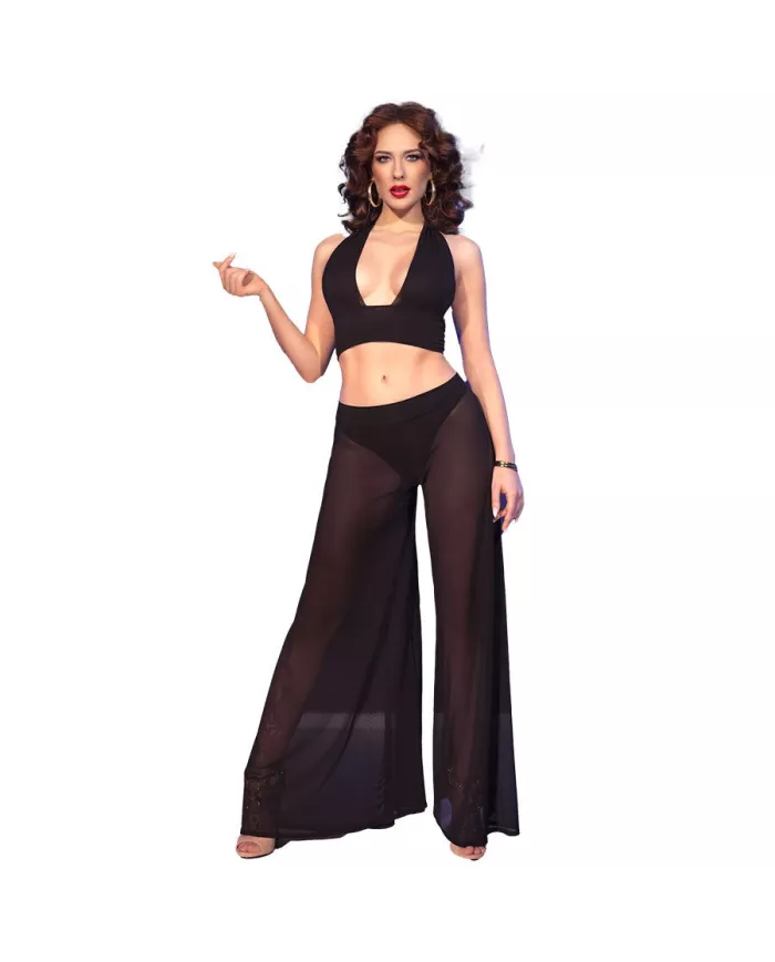 CHILIROSE - CR 4857 ENSEMBLE HAUT ET PANTALON NOIR TAILLE L CHILIROSE - CR 4857 ENSEMBLE HAUT ET PANTALON NOIR TAILLE L