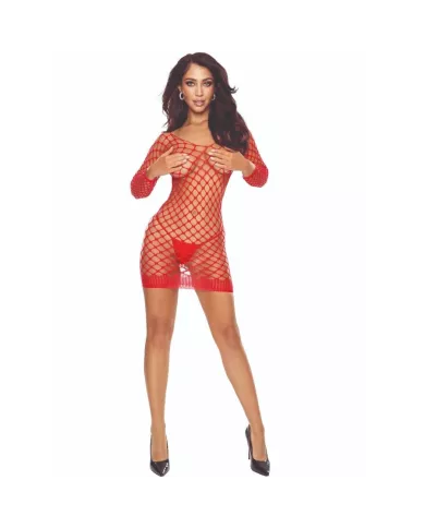 PASSION - BS108 BODYSTOCKING GRID ROUGE PASSION - BS108 BODYSTOCKING GRID ROUGE
