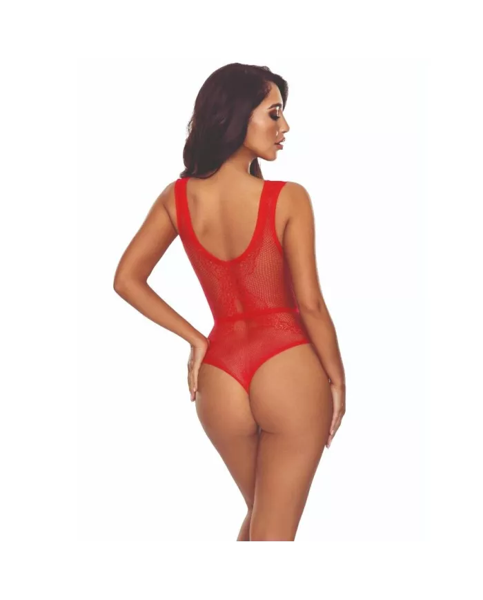 PASSION - BS115 BODYSTOCKING GRID ROUGE