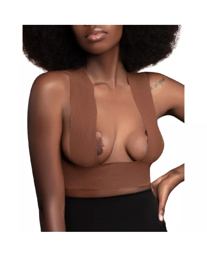 BYE-BRA - BODY TAPE 5 M X 6,5 CM + 3 PAIRES DE CACHE-MATIN MARRON BYE-BRA - BODY TAPE 5 M X 6,5 CM + 3 PAIRES DE CACHE-MATIN MARRON