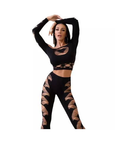 CHILIROSE - CR 4436 TOP & LEGGINS NOIR S/L CHILIROSE - CR 4436 TOP & LEGGINS NOIR S/L