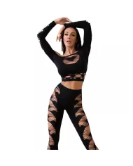 CHILIROSE - CR 4436 TOP & LEGGINS NOIR S/L CHILIROSE - CR 4436 TOP & LEGGINS NOIR S/L