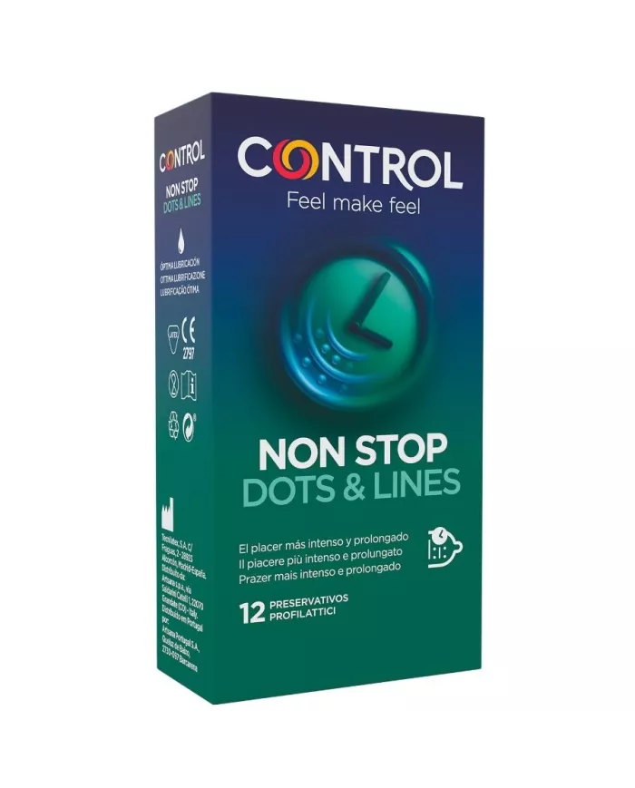 CONTROL - NONSTOP DOTS AND LINES CONDOMS 12 UNITS CONTROL - NONSTOP DOTS AND LINES CONDOMS 12 UNITS