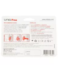 UNIQ - FREE PRÉSERVATIFS SANS LATEX AVEC ANNEAU DE PROTECTION 3 UNITÉS