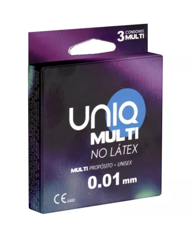 UNIQ - MULTI PRÉSERVATIFS SANS LATEX 3 UNITÉS