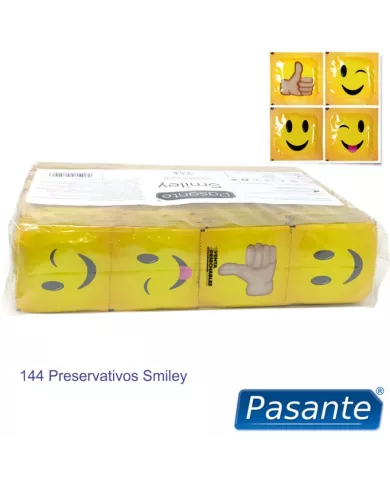 PASANTE - PRÉSERVATIFS SMILEY SAC 144 UNITÉS