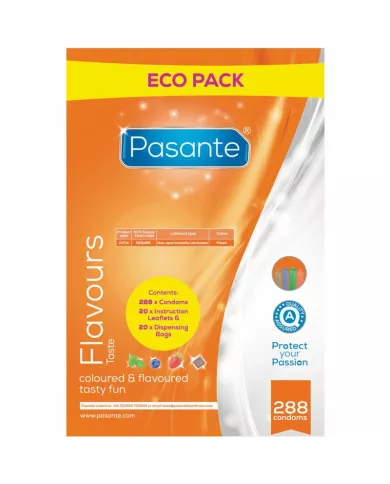 PASANTE - PRÉSERVATIFS ECO PACK SAVEURS SAC 288 UNITÉS
