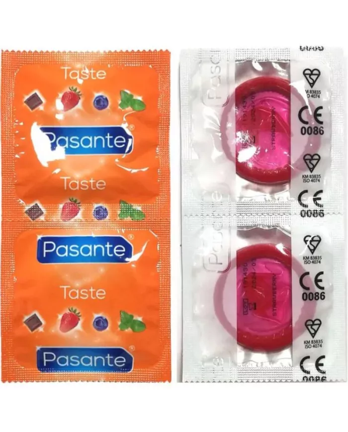 PASANTE - PRÉSERVATIFS SAVEUR FRAISE SAC 144 UNITÉS