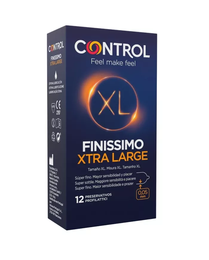 CONTROL - PRÉSERVATIFS FINISSIMO XL 12 UNITÉS CONTROL - PRÉSERVATIFS FINISSIMO XL 12 UNITÉS