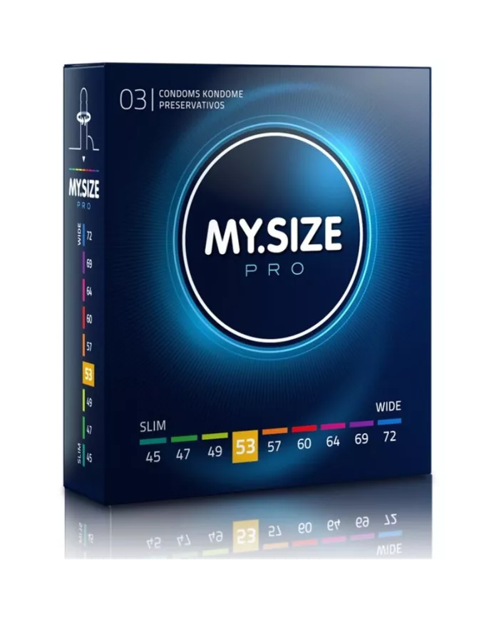 MY SIZE - PRO PRESERVATIFS 53 MM 3 UNITES MY SIZE - PRO PRESERVATIFS 53 MM 3 UNITES