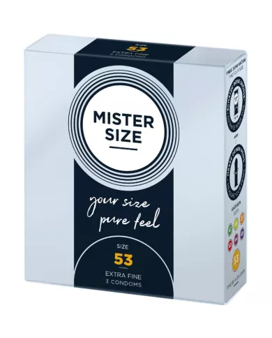 MISTER SIZE - PRÉSERVATIF TAILLE M 53 MM (3 UNITÉS)