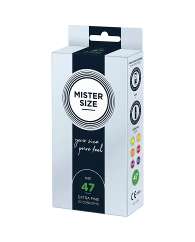 MISTER SIZE - PRÉSERVATIFS TAILLE XS 47 MM (10 UNITÉS)