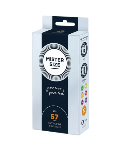 MISTER SIZE - PRÉSERVATIF TAILLE L 57 MM (10 UNITÉS)