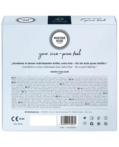 MISTER SIZE - PRÉSERVATIFS TAILLE XS 47 MM (36 UNITÉS)