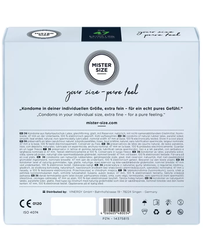 MISTER SIZE - PRÉSERVATIFS TAILLE XS 47 MM (36 UNITÉS)
