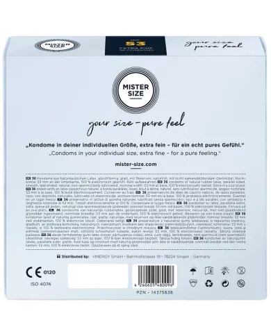 MISTER SIZE - PRÉSERVATIF TAILLE M 53 MM (36 UNITÉS)
