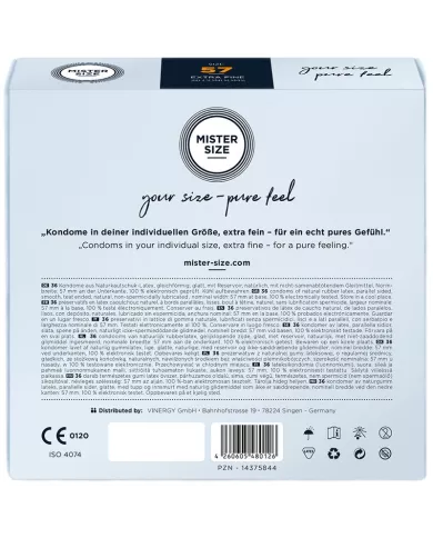 MISTER SIZE - PRÉSERVATIF TAILLE L 57 MM (36 UNITÉS)