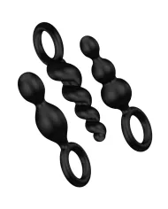 SATISFYER - JEU DE BOUCHONS ANAL 3 PCS NOIR