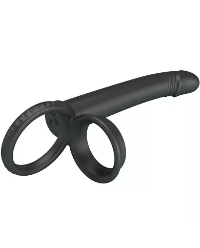 PRETTY LOVE - DILLION DOUBLE PÉNÉTRATION DOUBLE ANNEAU PÉNAL NOIR