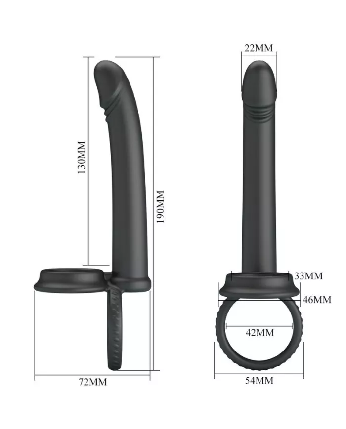 PRETTY LOVE - DILLION DOUBLE PÉNÉTRATION DOUBLE ANNEAU PÉNAL NOIR PRETTY LOVE - DILLION DOUBLE PÉNÉTRATION DOUBLE ANNEAU PÉNAL NOIR