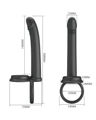 PRETTY LOVE - DILLION DOUBLE PÉNÉTRATION DOUBLE ANNEAU PÉNAL NOIR PRETTY LOVE - DILLION DOUBLE PÉNÉTRATION DOUBLE ANNEAU PÉNAL NOIR