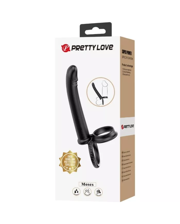 PRETTY LOVE - DILLION DOUBLE PÉNÉTRATION DOUBLE ANNEAU PÉNAL NOIR PRETTY LOVE - DILLION DOUBLE PÉNÉTRATION DOUBLE ANNEAU PÉNAL NOIR