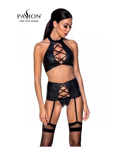 Ensemble sexy faux cuir Nancy - Passion