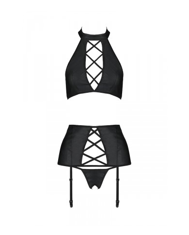 Ensemble sexy faux cuir Nancy - Passion