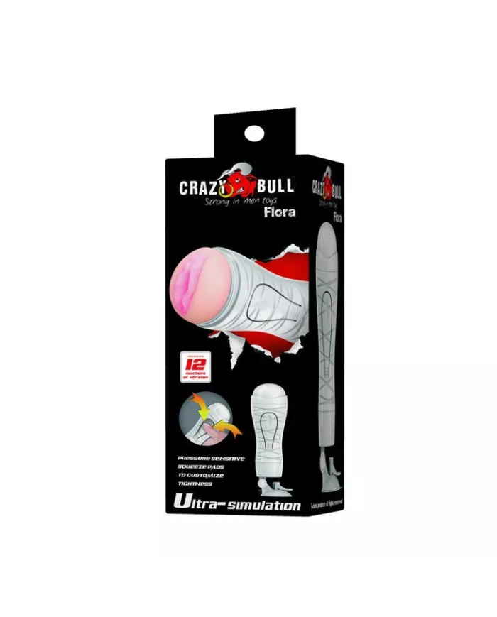 CRAZY BULL - MASTURBATEUR VAGIN RECHARGEABLE FLORA CRAZY BULL - MASTURBATEUR VAGIN RECHARGEABLE FLORA