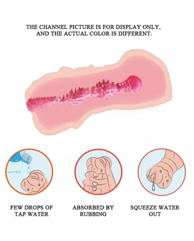 CRAZY BULL - MASTURBADEUR VAGIN PEAU D'EAU AVEC BALLES VIBRANTES