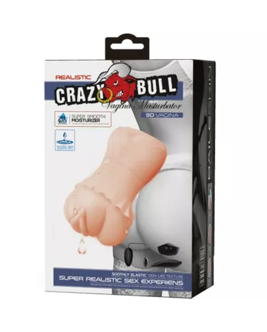 CRAZY BULL - MASTURBADEUR VAGIN PEAU D'EAU AVEC BALLES VIBRANTES