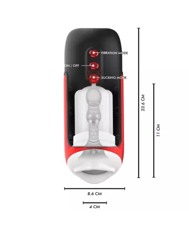 JAMYJOB - MASTURBATEUR BUCCAL AUTOMATIQUE BLAZE 5 MODES ONDES STIMULANTES ET VIBRATIONS