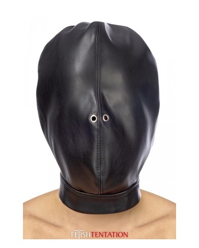 Cagoule BDSM fermée simili cuir - Fetish Tentation