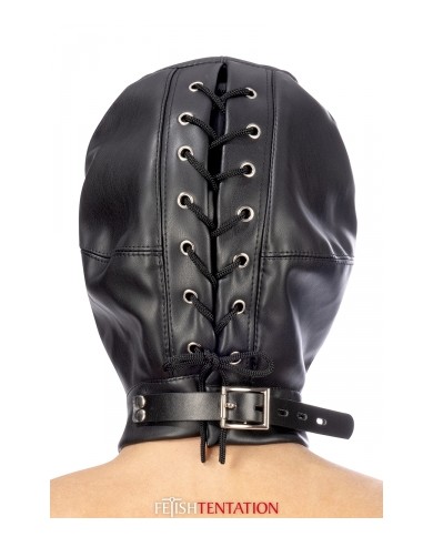 Cagoule BDSM fermée simili cuir - Fetish Tentation