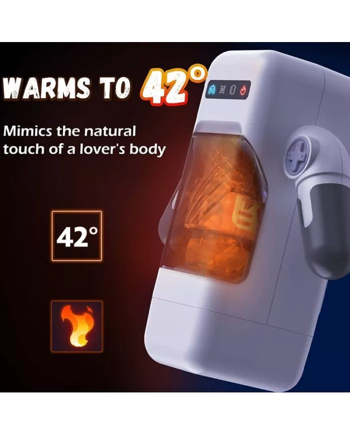 GAME CUP - MASTURBATEUR À VIBRATION DE POUSSÉE AVEC FONCTION CHAUFFANTE ET SUPPORT MOBILE - NOIR GAME CUP - MASTURBATEUR À VIBRATION DE POUSSÉE AVEC FONCTION CHAUFFANTE ET SUPPORT MOBILE - NOIR