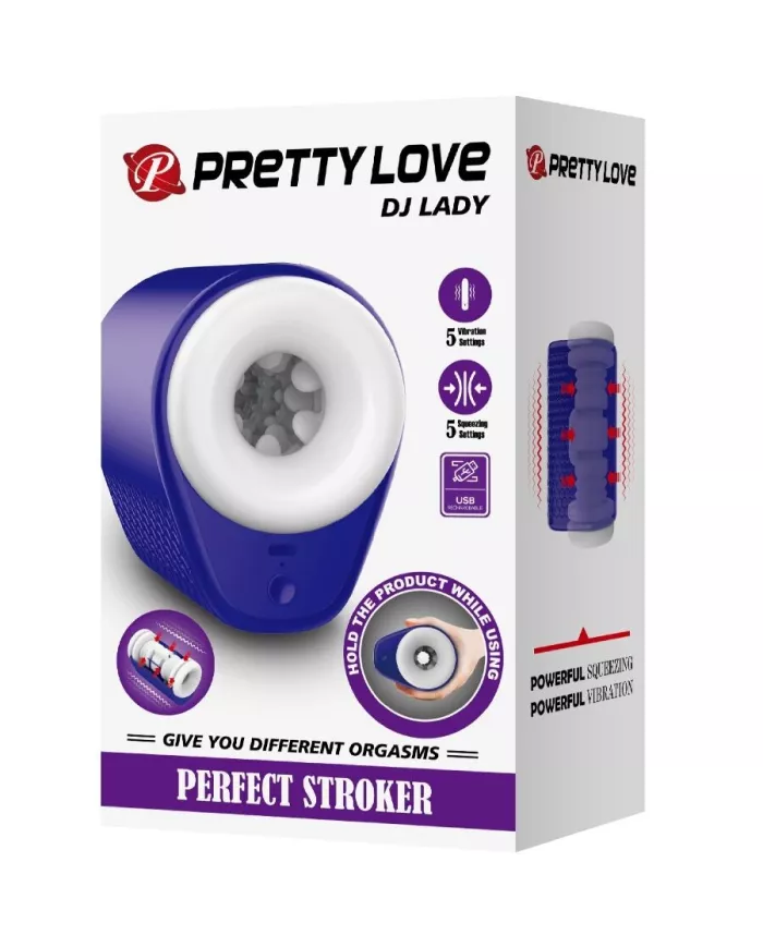 PRETTY LOVE - MASTURBATEUR POUR HOMME DJ LADY AVEC VIBRATION 5 RÉGLAGES VIOLET PRETTY LOVE - MASTURBATEUR POUR HOMME DJ LADY AVEC VIBRATION 5 RÉGLAGES VIOLET