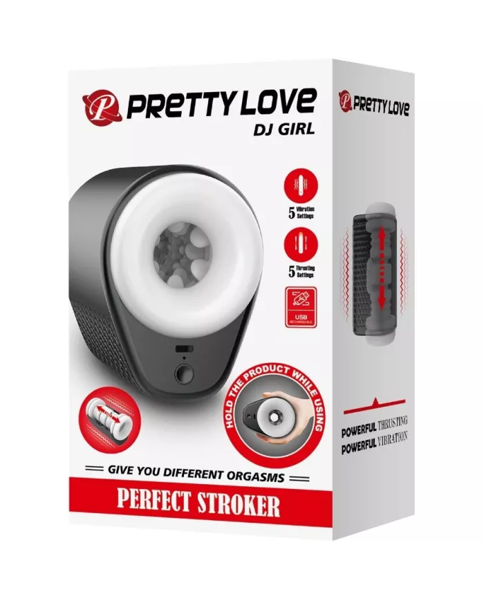 PRETTY LOVE - MASTURBATEUR POUR HOMME DJ GIRL AVEC VIBRATION 5 RÉGLAGES NEGRO PRETTY LOVE - MASTURBATEUR POUR HOMME DJ GIRL AVEC VIBRATION 5 RÉGLAGES NEGRO