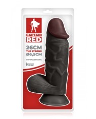 Gode XXL The Strong Black 26 x 6,5 cm - Captain Red