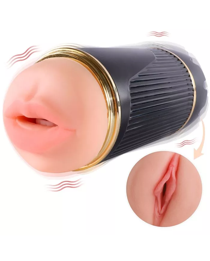 SHEQU - KAY DOUBLE MASTURBATEUR AVEC DOUBLE VIBRATION DE LA BOUCHE ET DU VAGIN