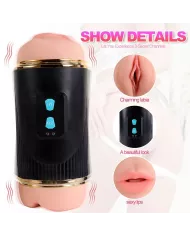 SHEQU - KAY DOUBLE MASTURBATEUR AVEC DOUBLE VIBRATION DE LA BOUCHE ET DU VAGIN