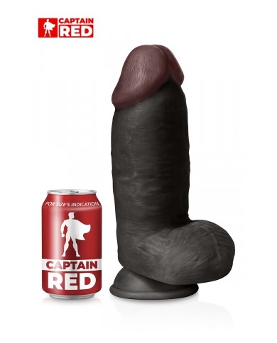 Gode XXL Colossus Black 26 x 7,5 cm - Captain Red