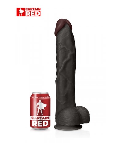 Gode XXL Prodigy Black 32 x 6 cm - Captain Red