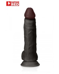 Gode réaliste The Intense Black 24 x 5 cm - Captain Red